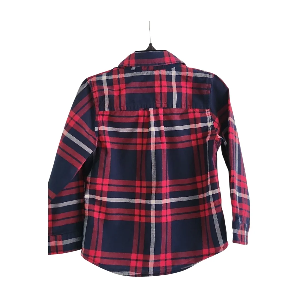 Red Plaid Button Down Size 3T Cat & Jack Top